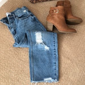 VICI High Rise Distressed Jeans